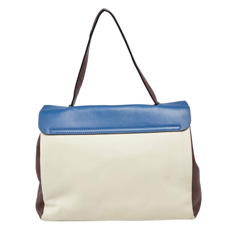 Pre Owned Valentino Multicolor Leather Mime Top Handle Bag