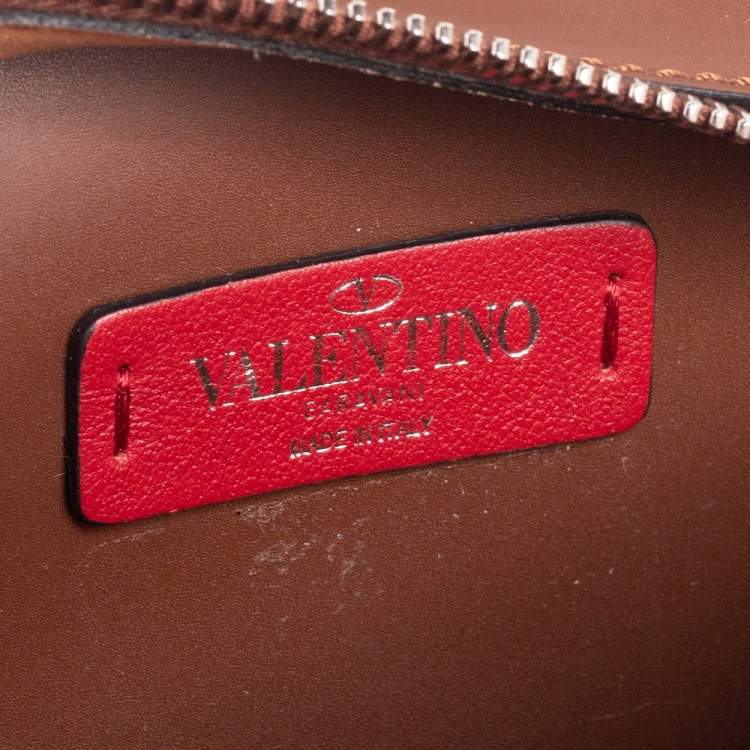 Pre Owned Valentino Brown Leather VLTN Belt Bag