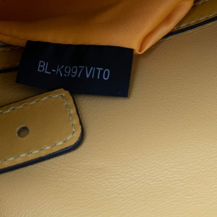 Pre Owned Valentino Yellow Leather My Rockstud Top Handle Bag