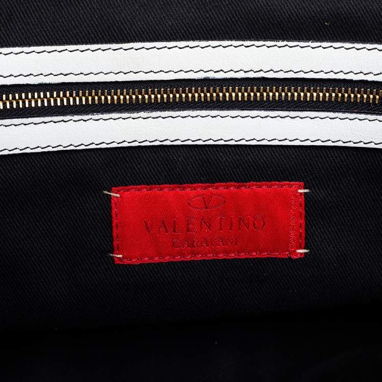 Pre Owned Valentino White Leather Catch Satchel