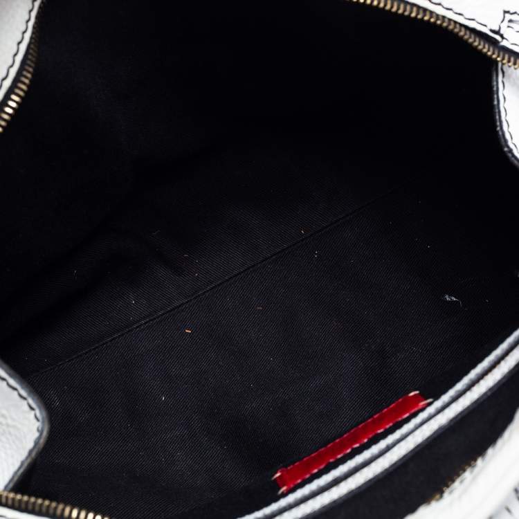 Pre Owned Valentino White Leather Catch Satchel