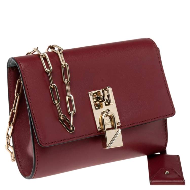 مملوكة مسبقًا Valentino Red Leather Joylock Shoulder Bag