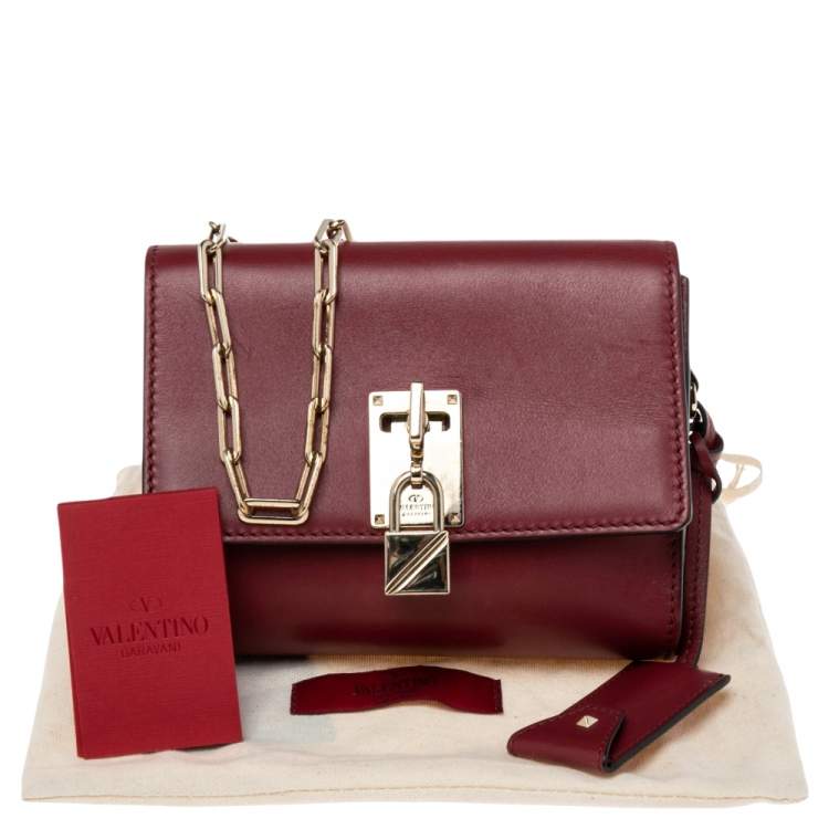 مملوكة مسبقًا Valentino Red Leather Joylock Shoulder Bag