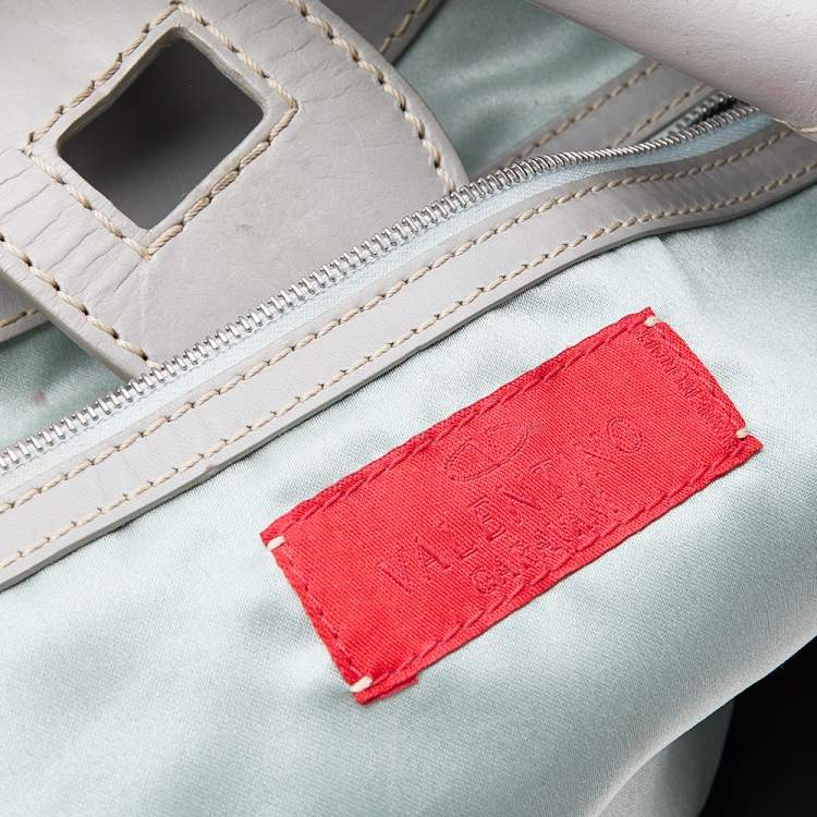 Pre Owned Valentino Multicolor Butterfly Print Canvas And Leather Hobo