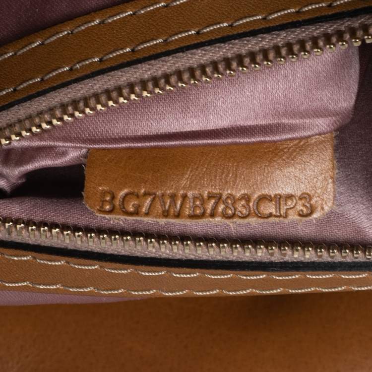 Pre Owned Valentino Beige/Brown Suede and Leather Aphrodite Bow Top Handle Bag