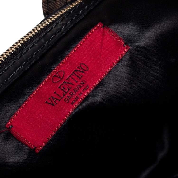 Pre Owned Valentino Black/Beige Lace Nuage Bow Hobo