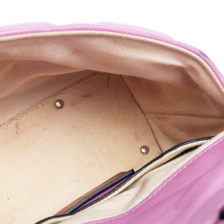 Pre Owned Valentino Pink Quilted Leather Mini Candystud Top Handle Bag