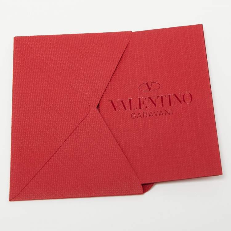 �مملوكة مسبقًا  Valentino Clear/Red PVC Medium Rockstud Spike Top Handle Bag