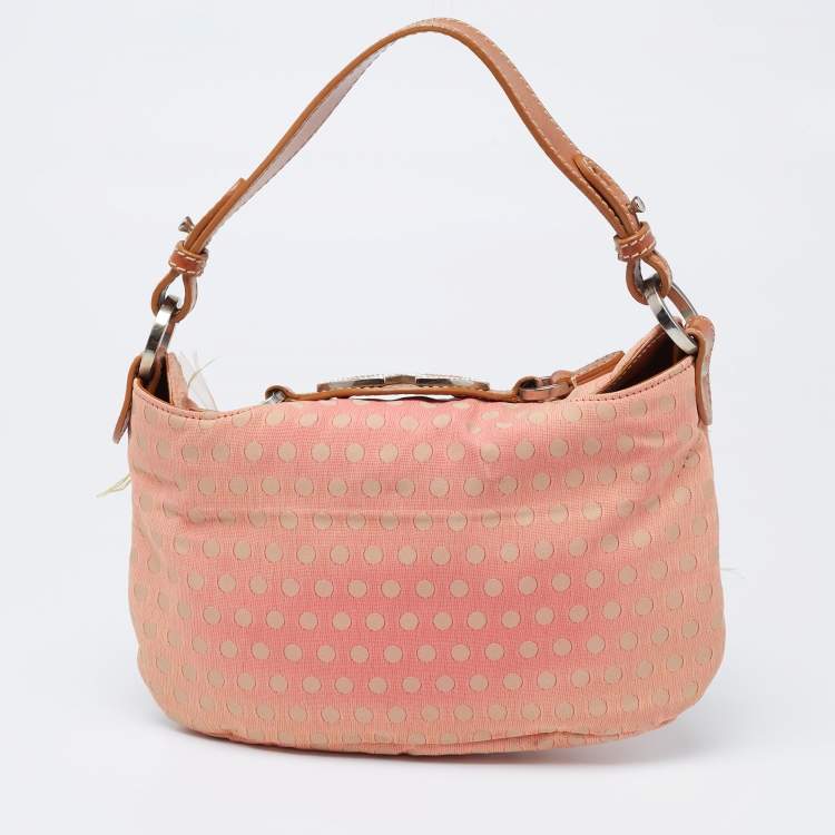 Pre Owned Valentino Multicolor Polka/Floral Embellished Fabric and Leather VLogo Flap Hobo