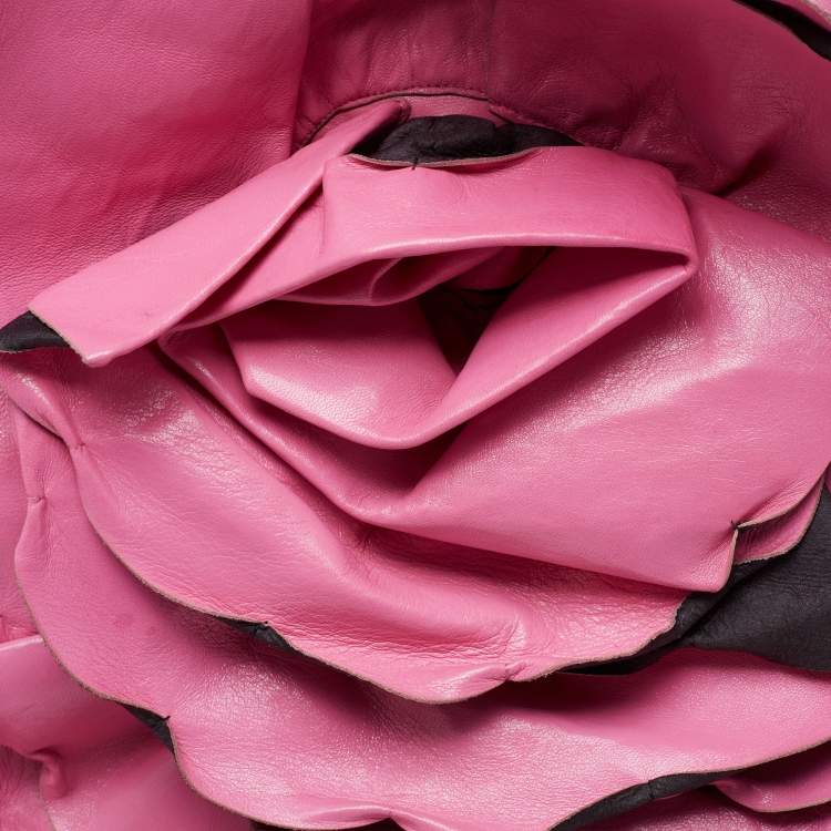 Pre Owned Valentino Pink Leather Petale Tote