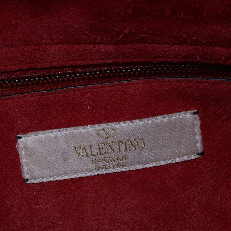 مملوكة مسبقًا Valentino Red Leather My Rockstud Top Handle Bag