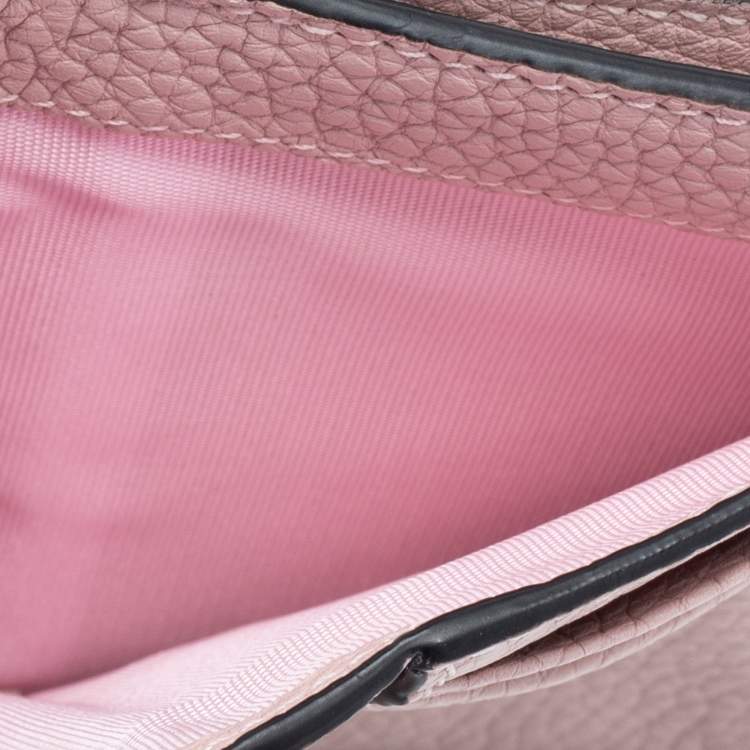Pre Owned Valentino Pink Leather Rockstud Wallet