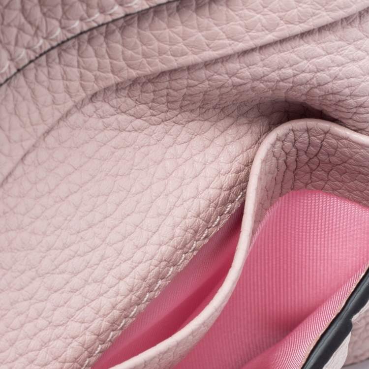 Pre Owned Valentino Pink Leather Rockstud Wallet
