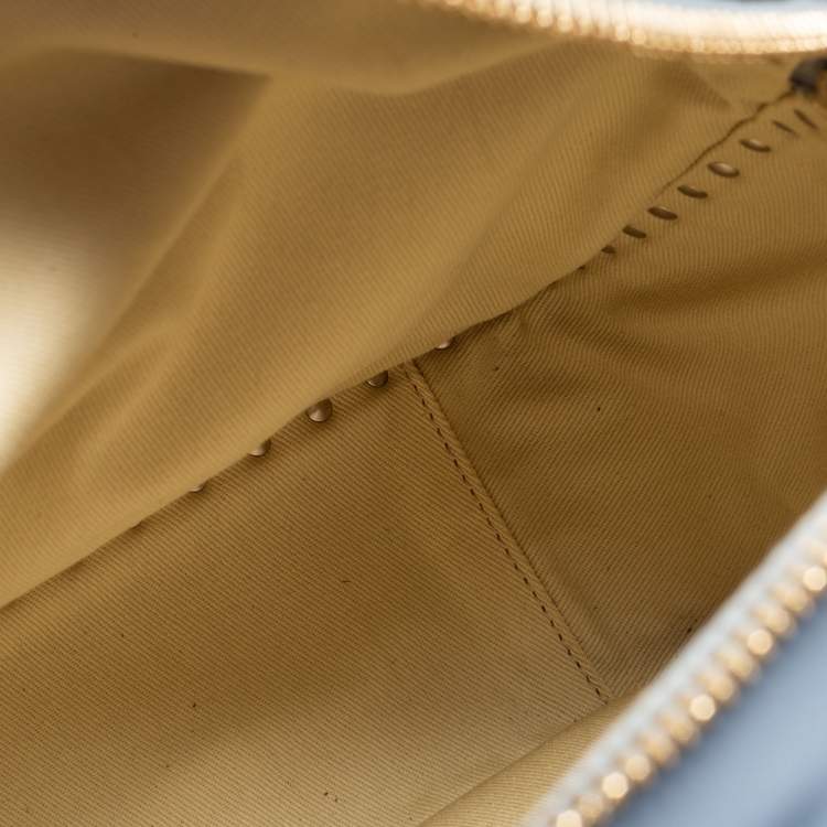 Pre Owned Valentino Blue Leather Medium Rockstud Backpack