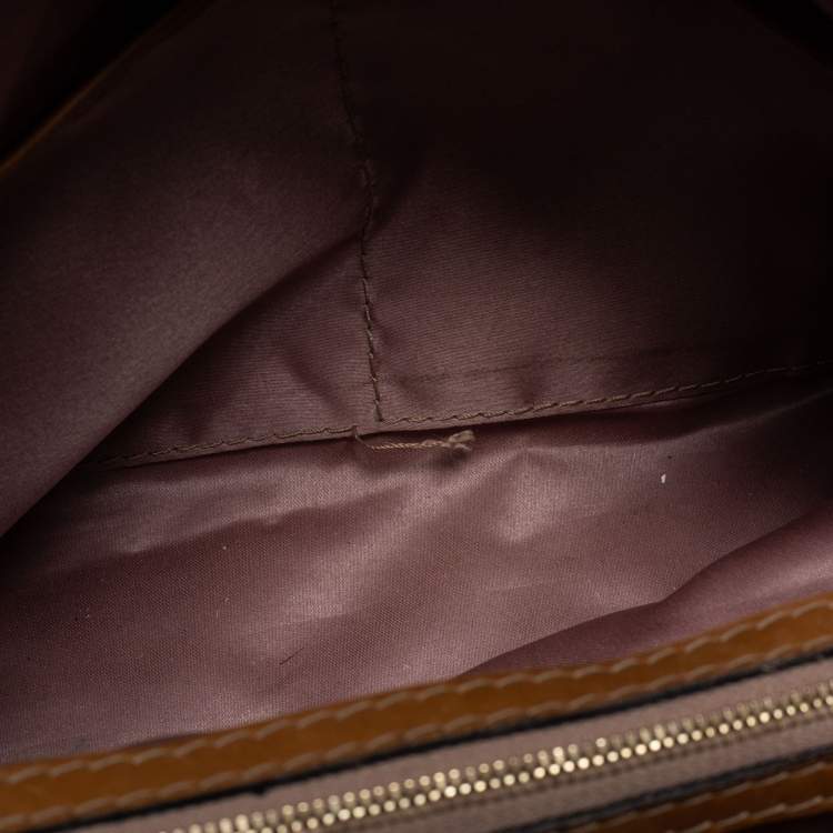 مملوكة مسبقًا Valentino Beige/Brown Suede and Leather Aphrodite Bow Top Handle Bag