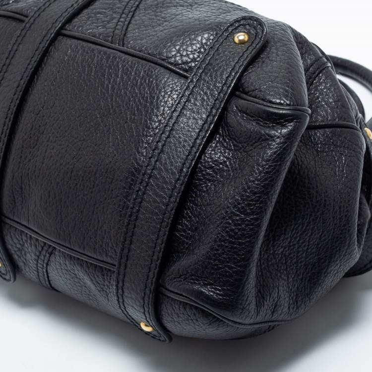 Pre Owned Valentino Black Leather Catch Satchel