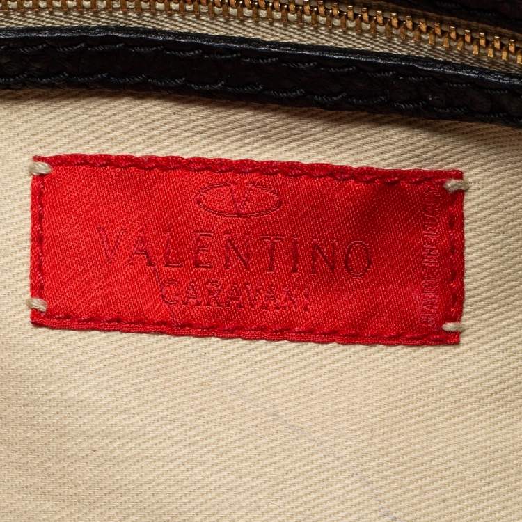 Pre Owned Valentino Black Leather Catch Satchel