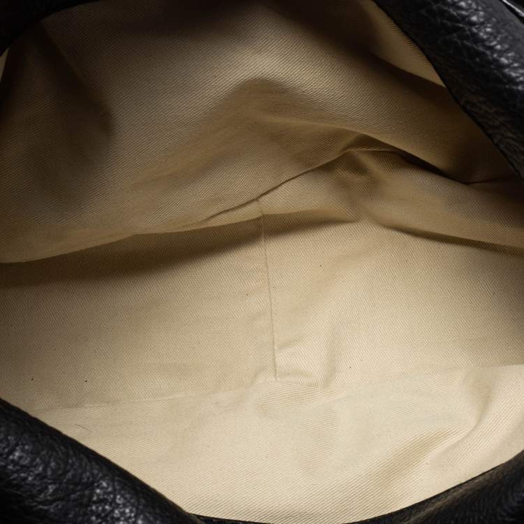 Pre Owned Valentino Black Leather Catch Satchel