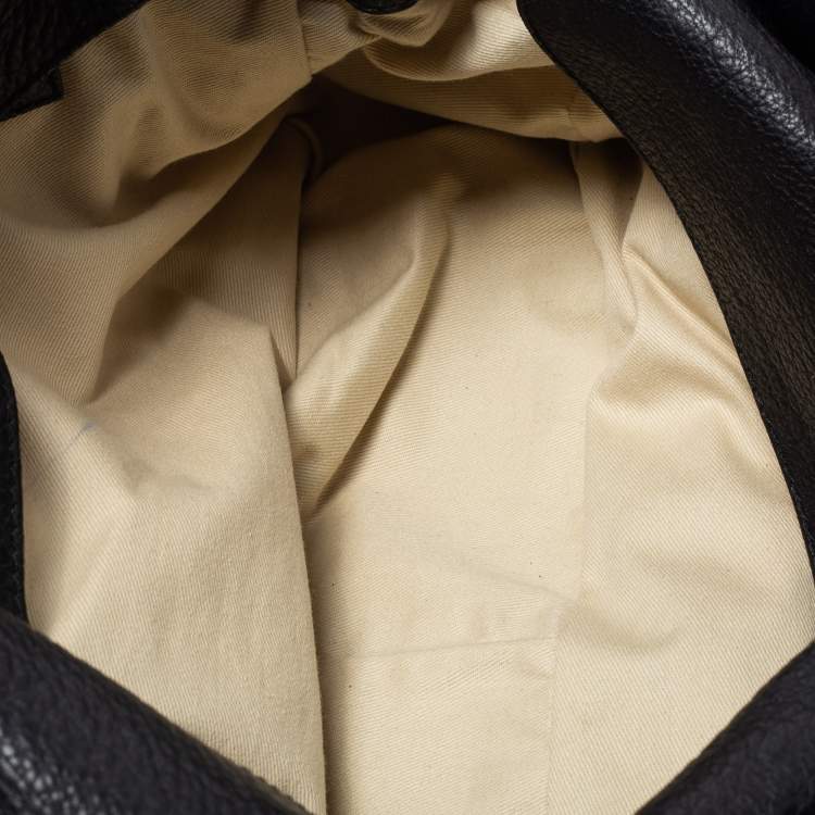 Pre Owned Valentino Black Leather Catch Satchel