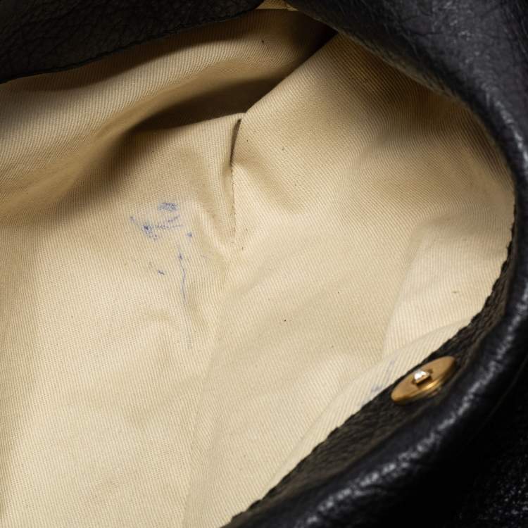 Pre Owned Valentino Black Leather Catch Satchel