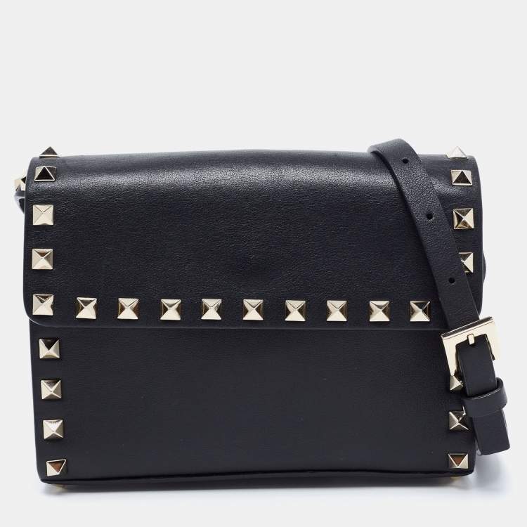 Valentino Rockstud Mini Flap Leather Crossbody Bag-US