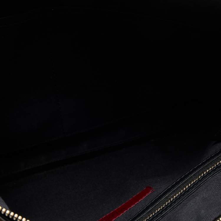Pre Owned Valentino Black Leather Large Rockstud Wristlet Clutch