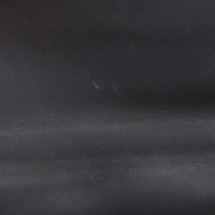 Pre Owned Valentino Dark Grey Leather Rockstud Medium Glam Lock Flap Shoulder Bag