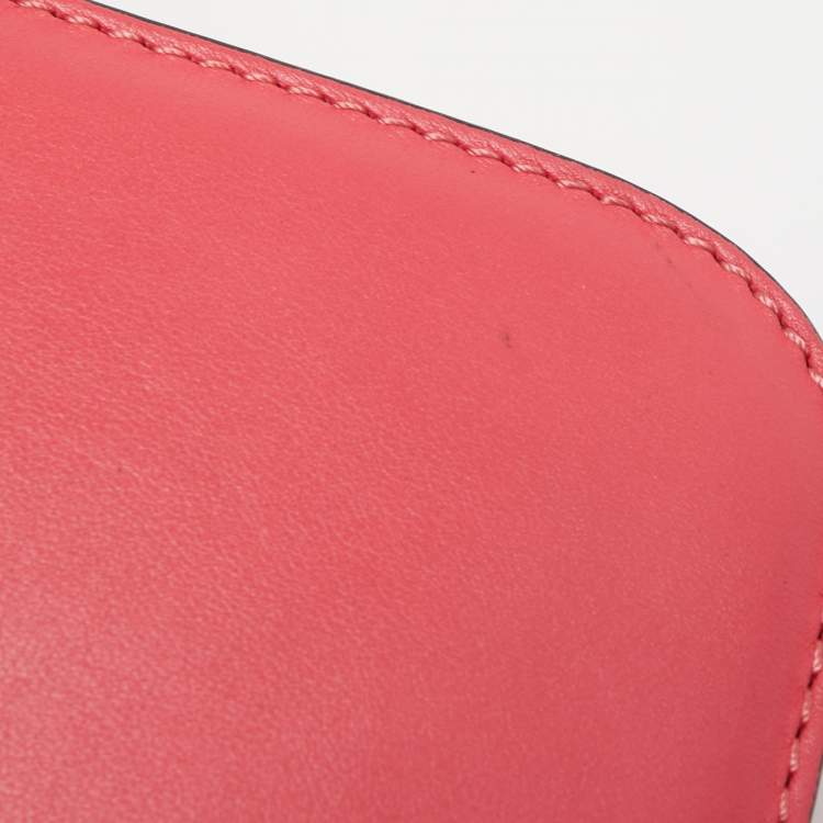 Pre Owned Valentino Pink Leather Medium Rockstud Glam Lock Flap Bag
