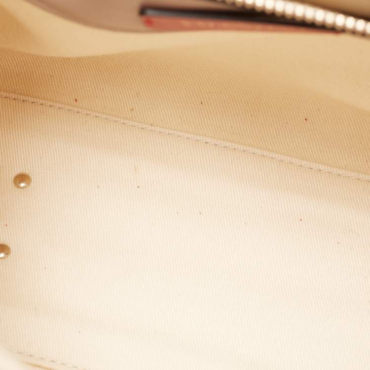 Pre Owned Valentino Pink Leather Medium Candystud Top Handle Bag
