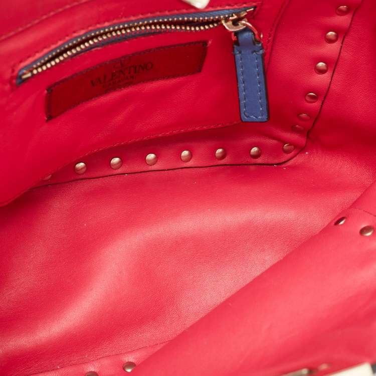 Pre Owned Valentino Multicolor Leather Mini Rockstud Trapeze Tote