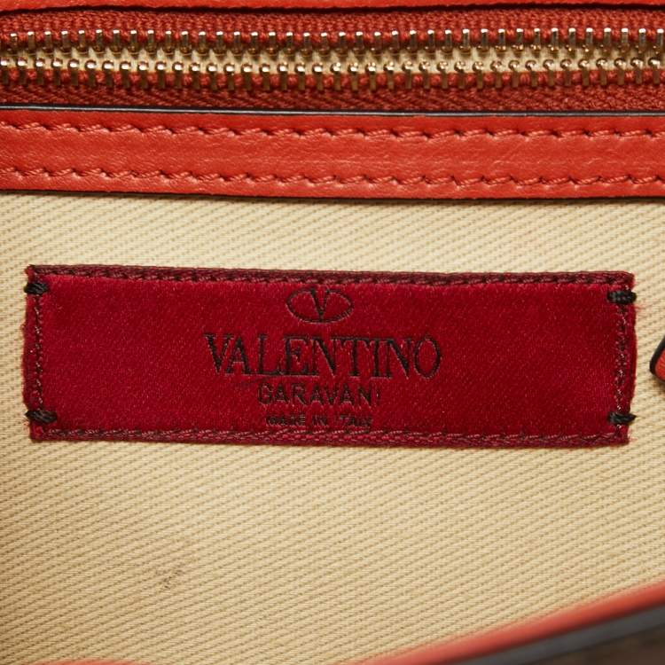 Pre Owned Valentino Multicolor Leather Small Rockstud Glam Lock Flap Bag