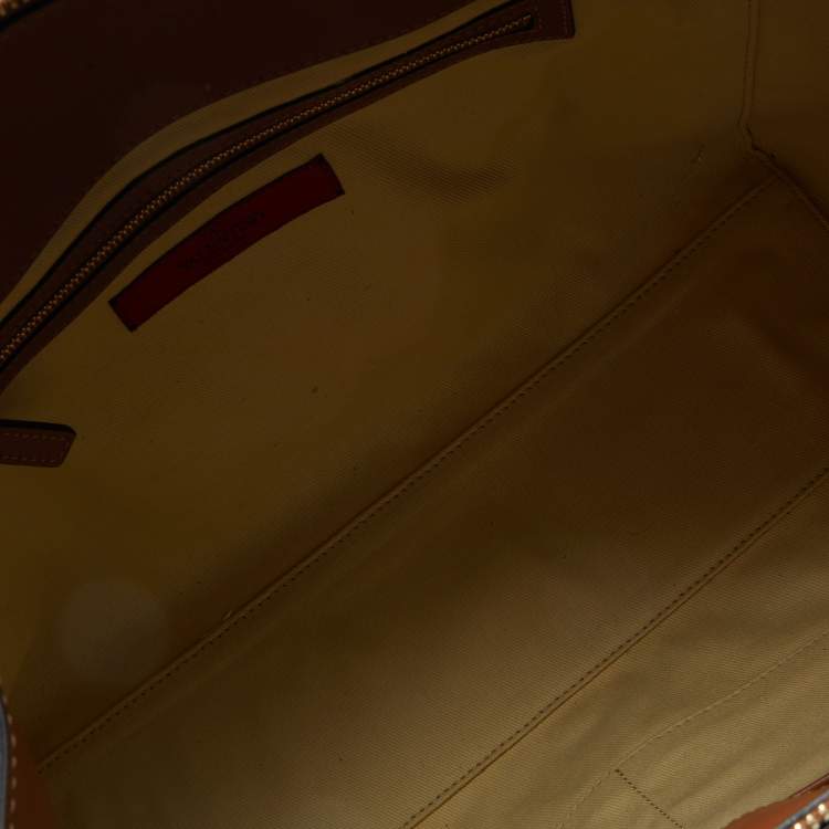 Pre Owned Valentino Brown Leather Va Va Voom Tote