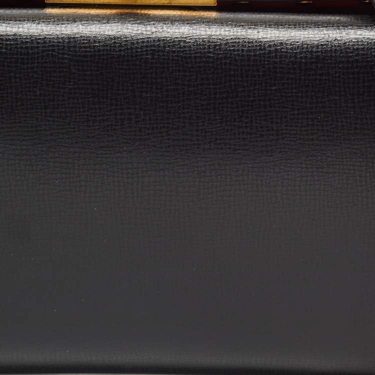 Pre Owned Valentino Black Leather Rockstud Alcove Crossbody Bag