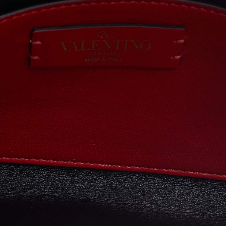 Pre Owned Valentino Beige Leather Small VSling Clutch Bag