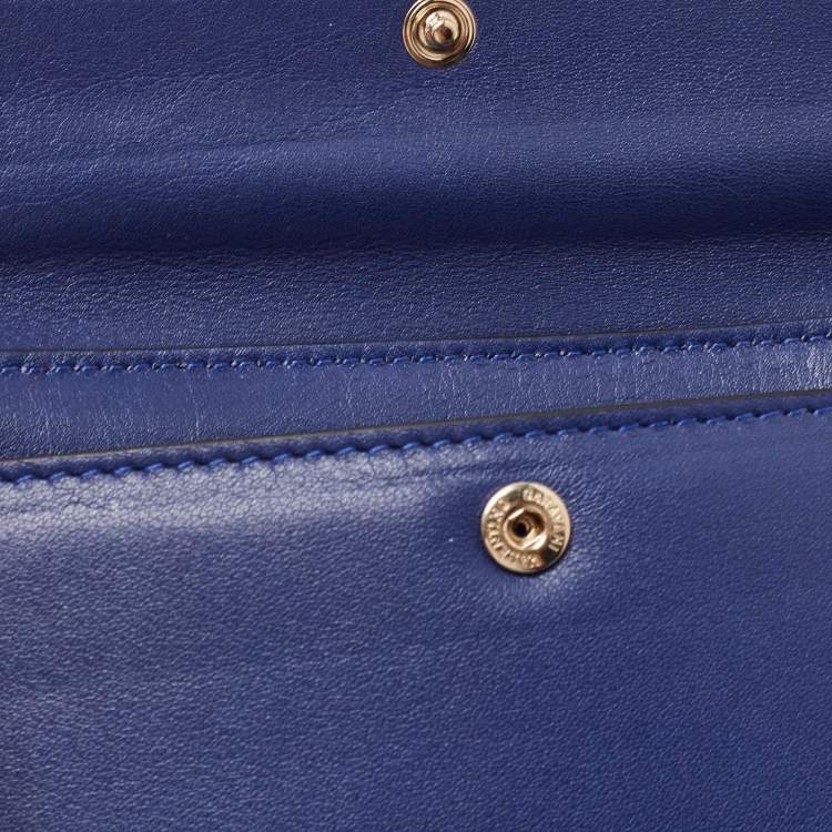 Pre Owned Valentino Blue Leather Rockstud Mini Chain Crossbody Bag 
