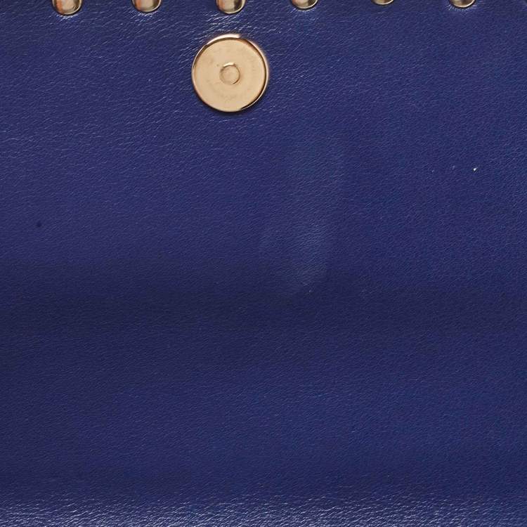 Pre Owned Valentino Blue Leather Rockstud Mini Chain Crossbody Bag 
