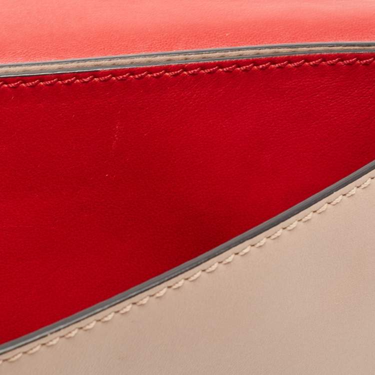 Pre Owned Valentino Beige Leather Rockstud Wristlet Clutch 