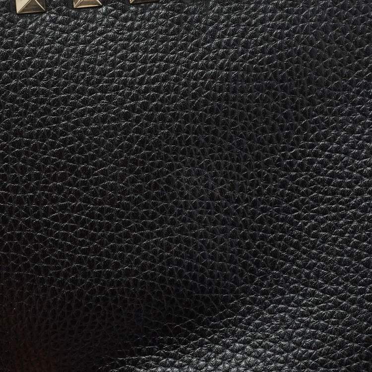 Pre Owned Valentino Black Leather Rockstud Clutch