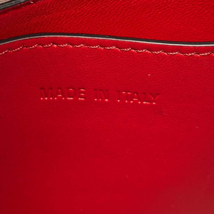 Pre Owned Valentino Burgundy Leather VLogo Bucket Bag