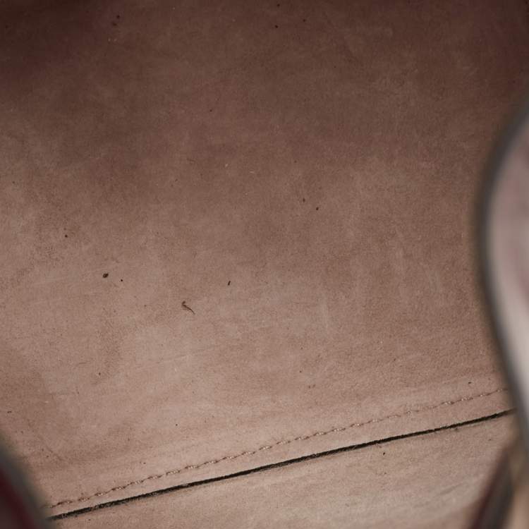 Pre Owned Valentino Burgundy Leather VLogo Bucket Bag