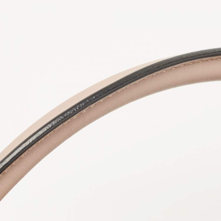 Pre Owned Valentino Beige Leopard Print Calfhair and Leather Small Rockstud Trapeze Tote