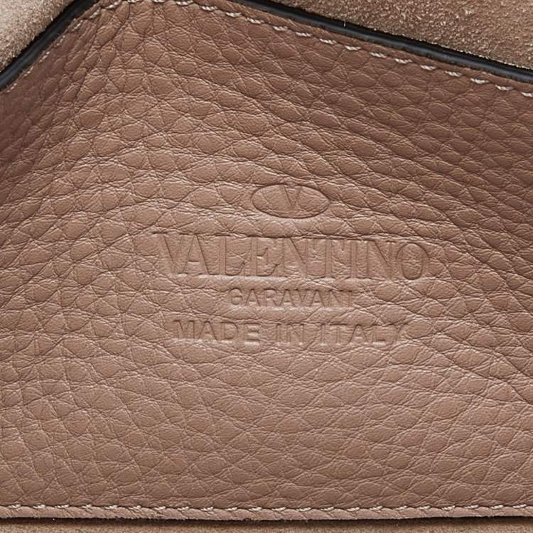 Pre Owned Valentino Pink Leather Rockstud Flap Crossbody Bag