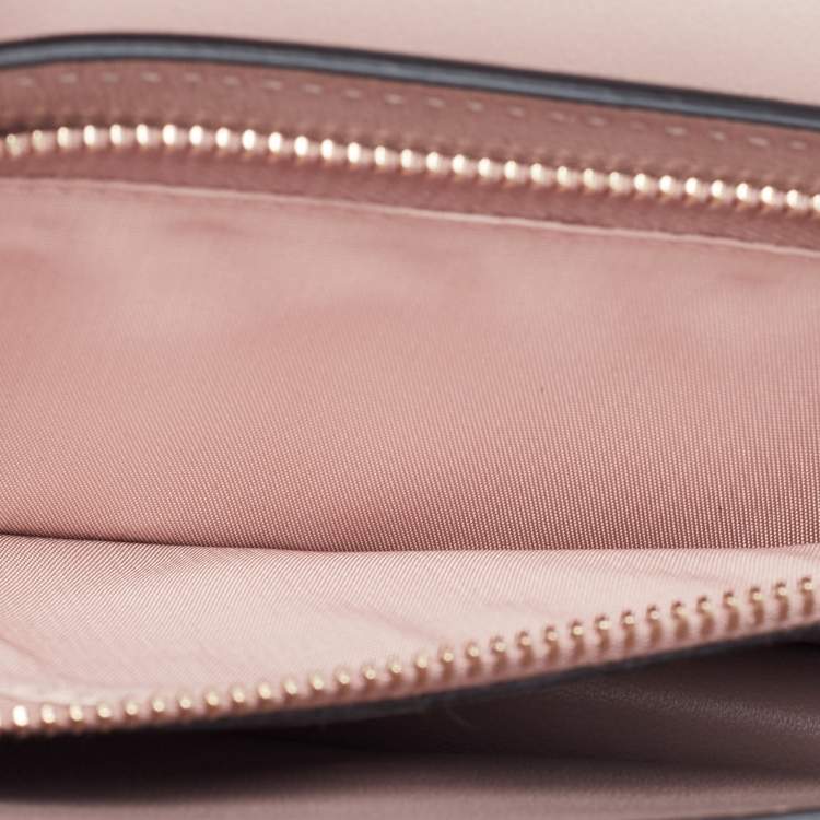 Pre Owned Valentino Beige Leather Rockstud Phone Wristlet Pouch