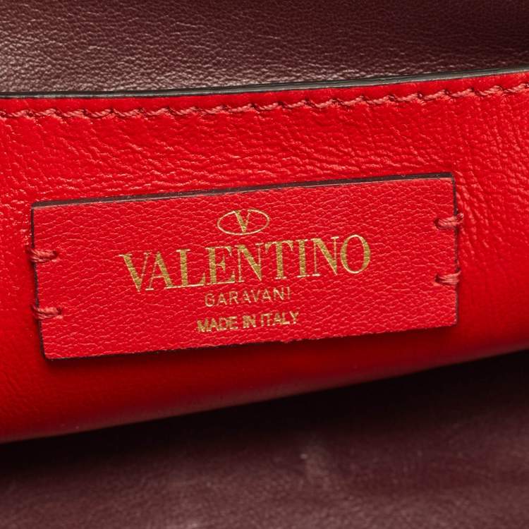 Pre Owned Valentino Light Blue Leather Supervee Clutch