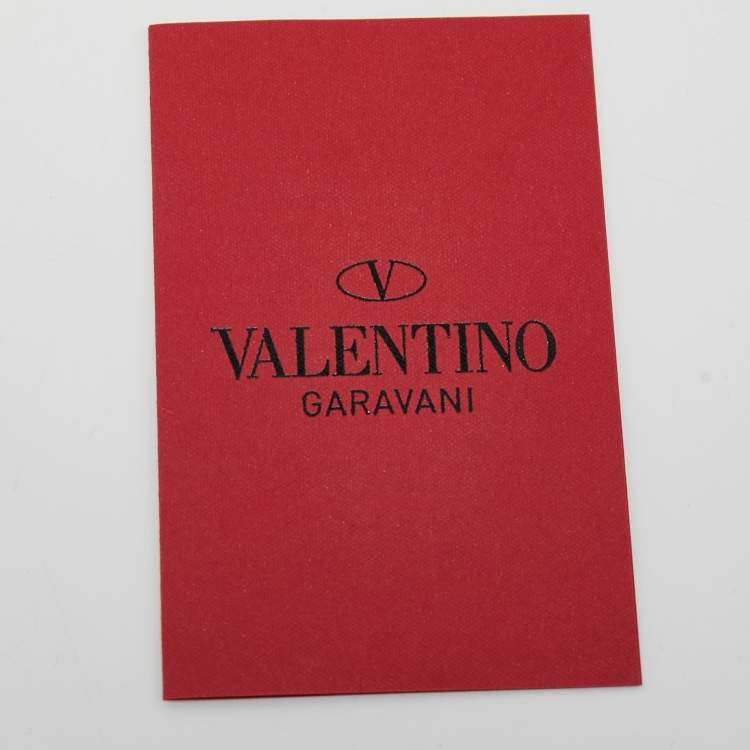 Pre Owned Valentino Multicolor Stripe Leather Rockstud Card Case