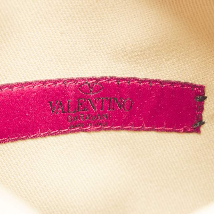 Pre Owned Valentino Pink Leather Mini Rockstud Backpack