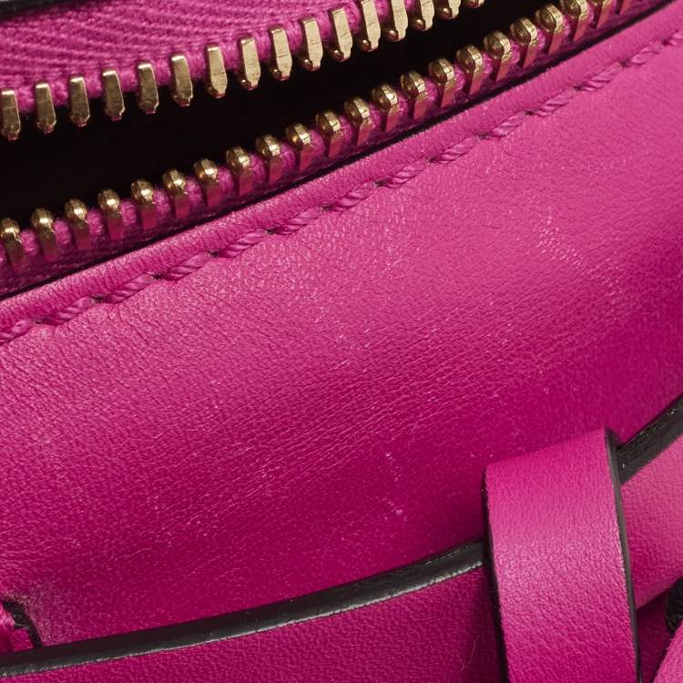 Pre Owned Valentino Pink Leather Mini Rockstud Backpack