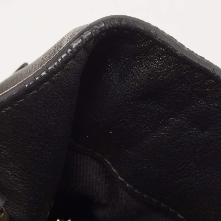 Pre Owned Valentino Black Leather Rockstud Trapeze Tote