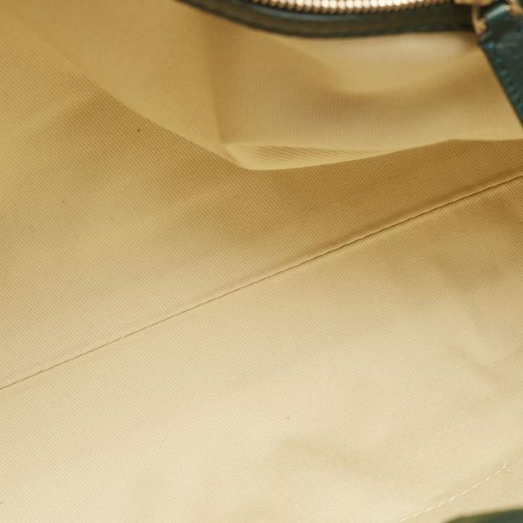 Pre Owned Valentino Green/Dusty Pink Leather Aphrodite Bow Top Handle Bag