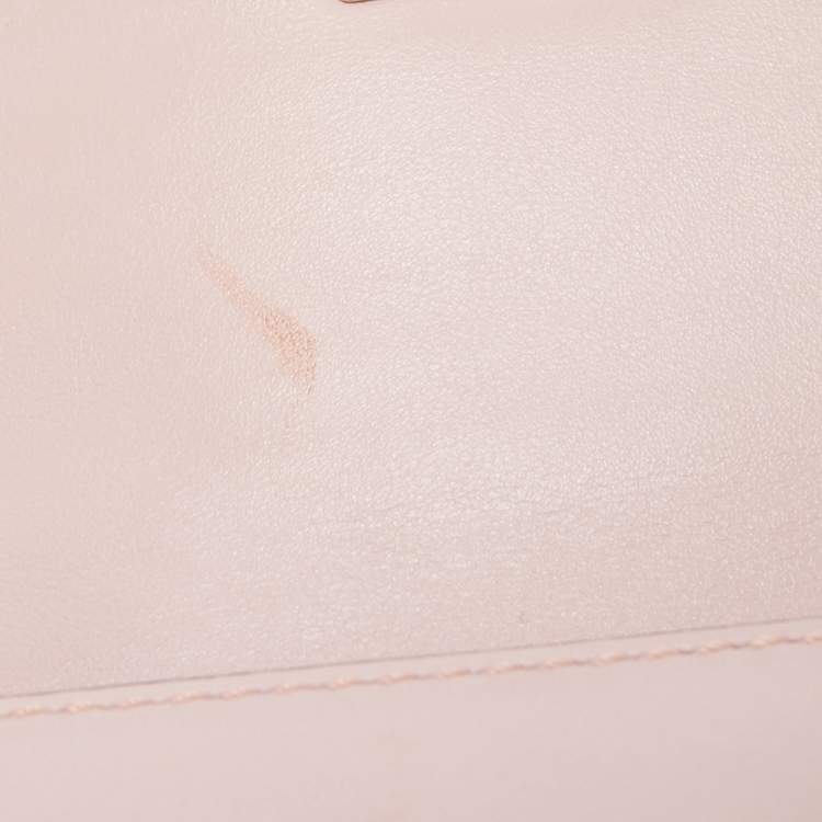 Pre Owned Valentino Light Pink Leather Mini Rockstud Glam Lock Shoulder Bag
